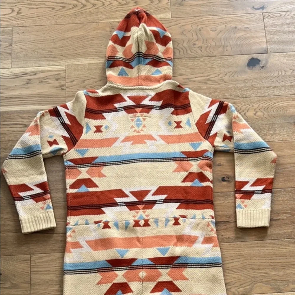 Onepiece Norwegian Zip-Up Hooded Sweater-Knit Geo Design Onesie - Unisex XS - Picture 4 of 15